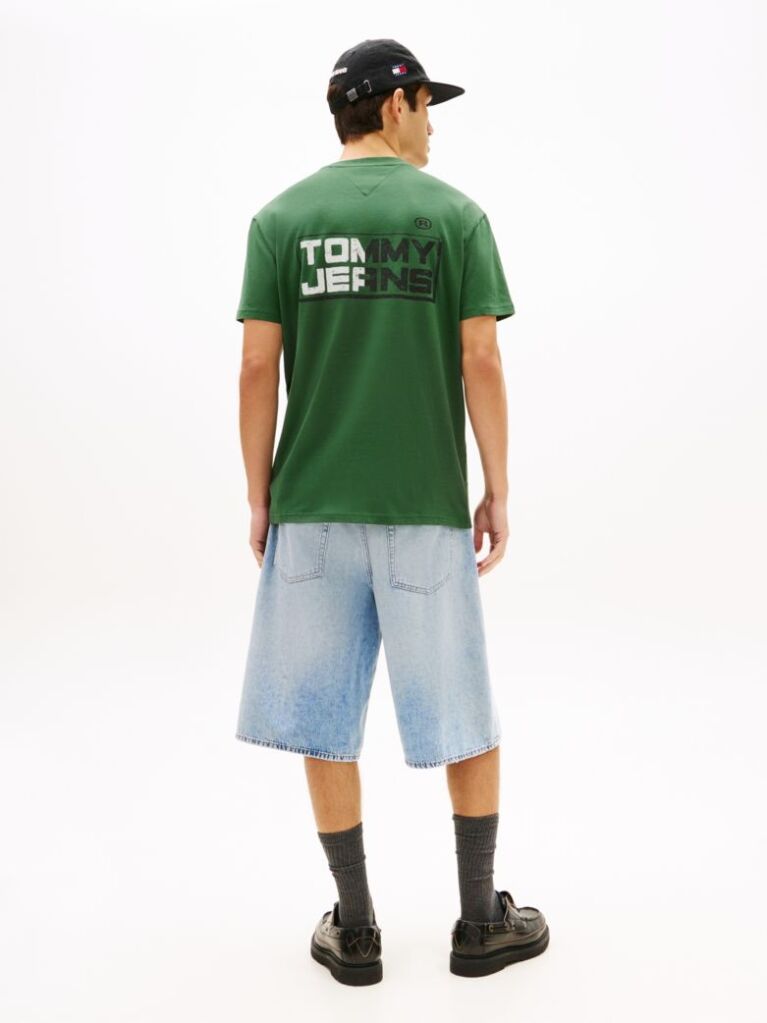Green Back Logo Relaxed Jersey T-Shirt  Men