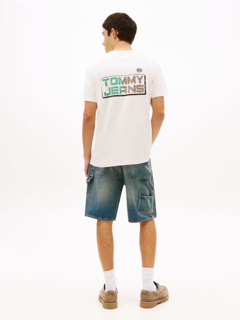 Beige Back Logo Relaxed Jersey T-Shirt  Men