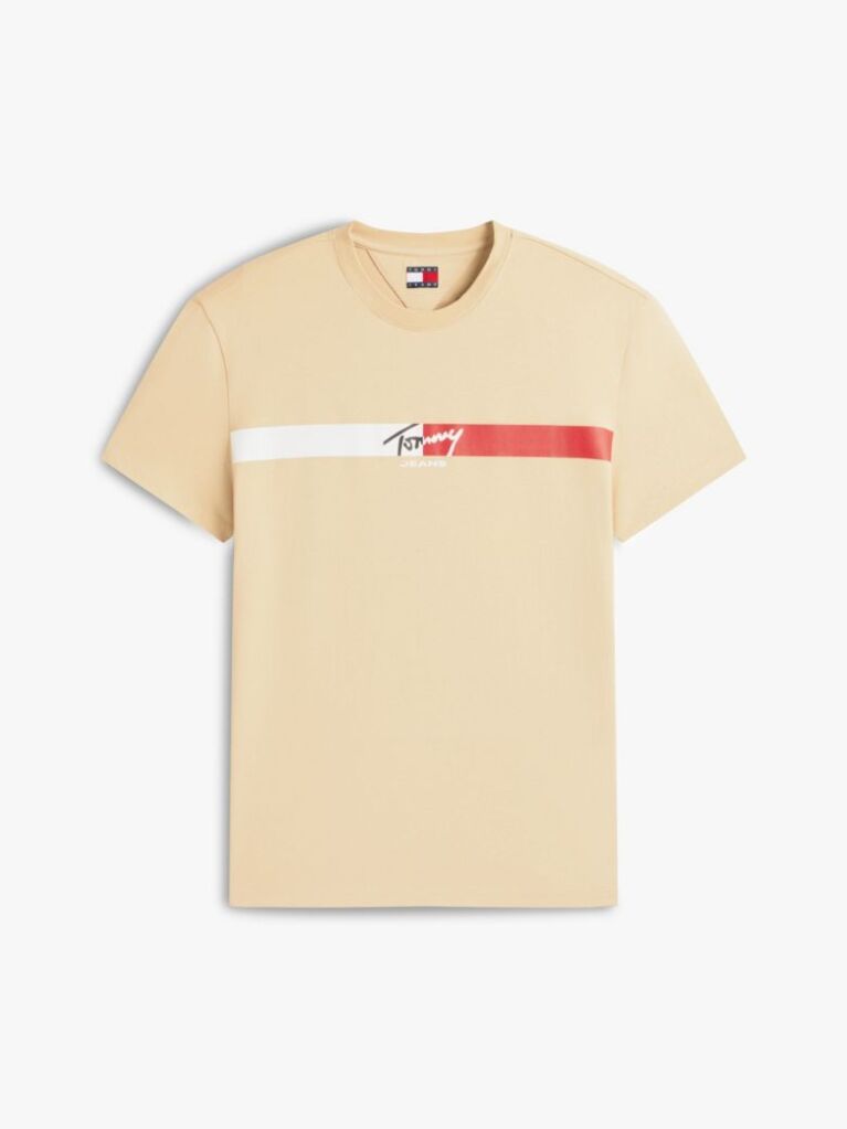 Bej Tricou Cu Logo Signature  Barbati