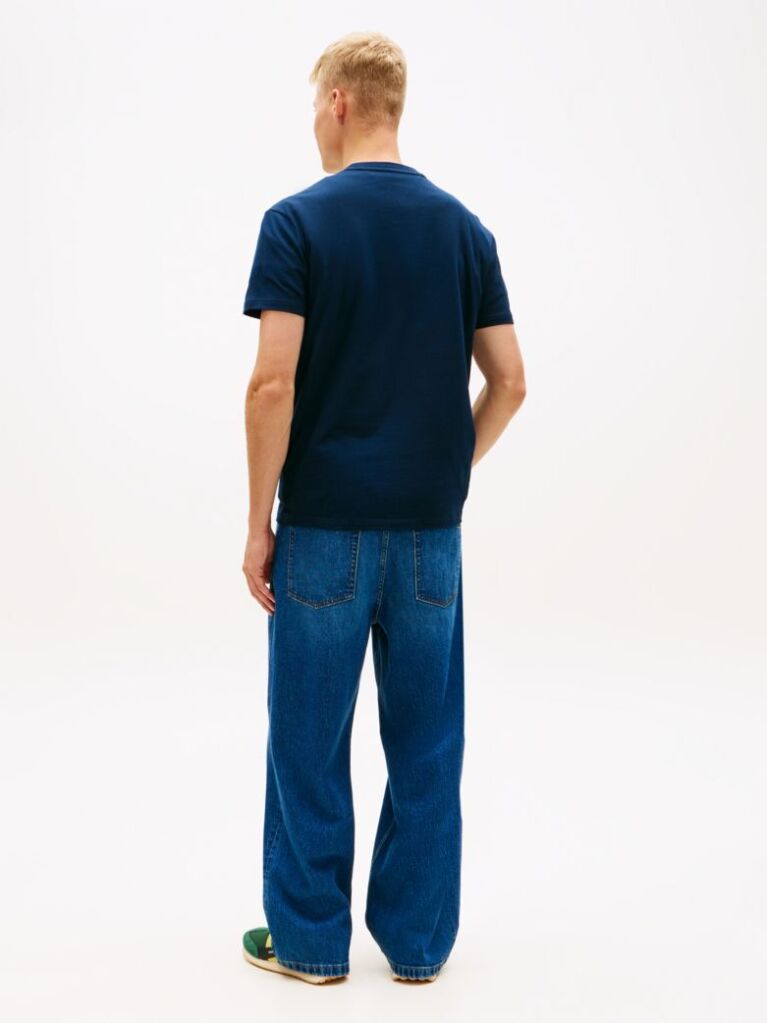 Blue Tricou Cu Logo Signature  Barbati