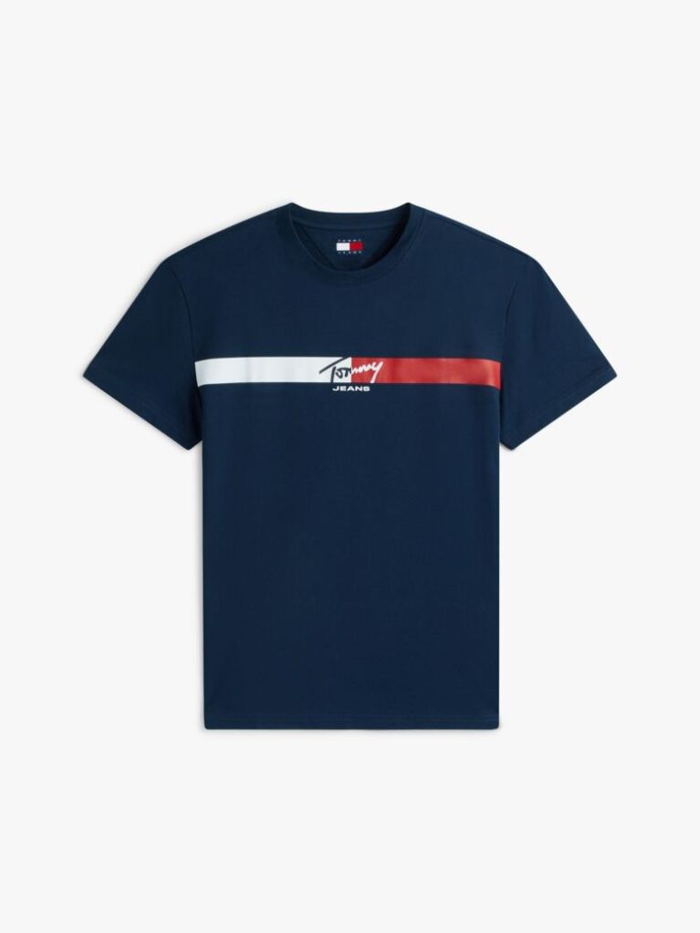 Blue Tricou Cu Logo Signature  Barbati