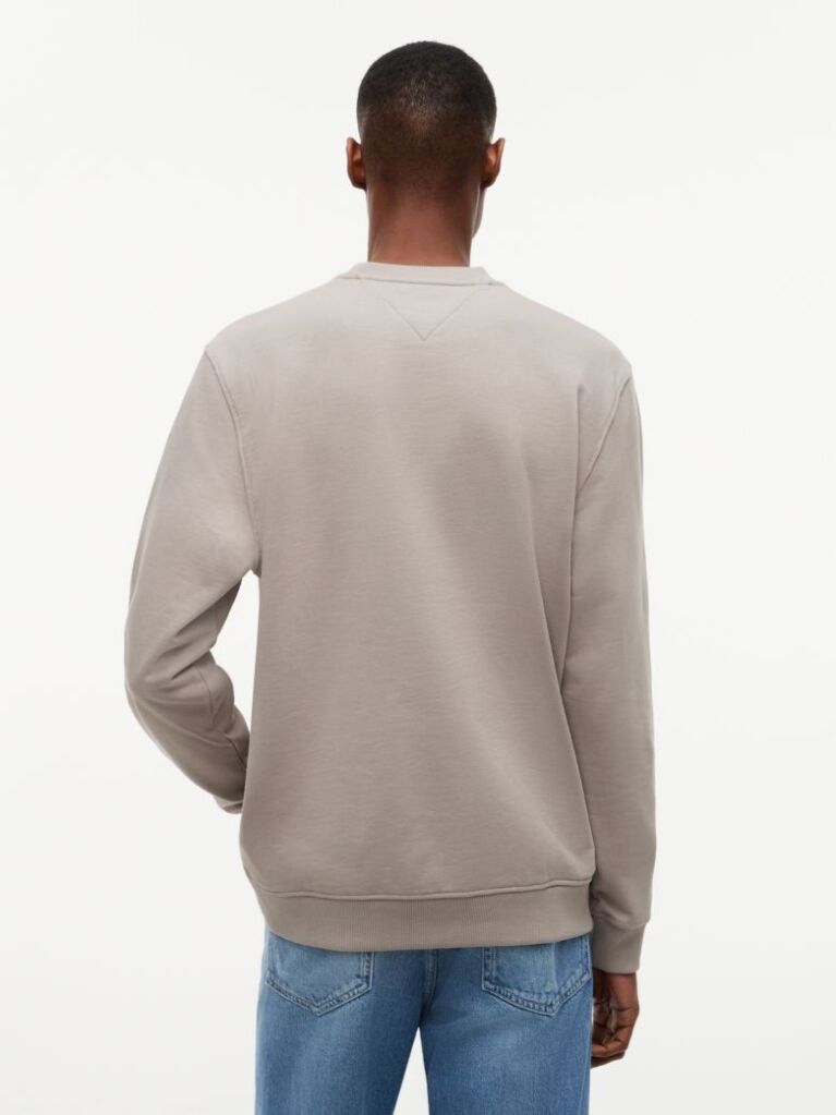 Brown Regular Tonal Flag Crew Neck Sweatshirt  Men