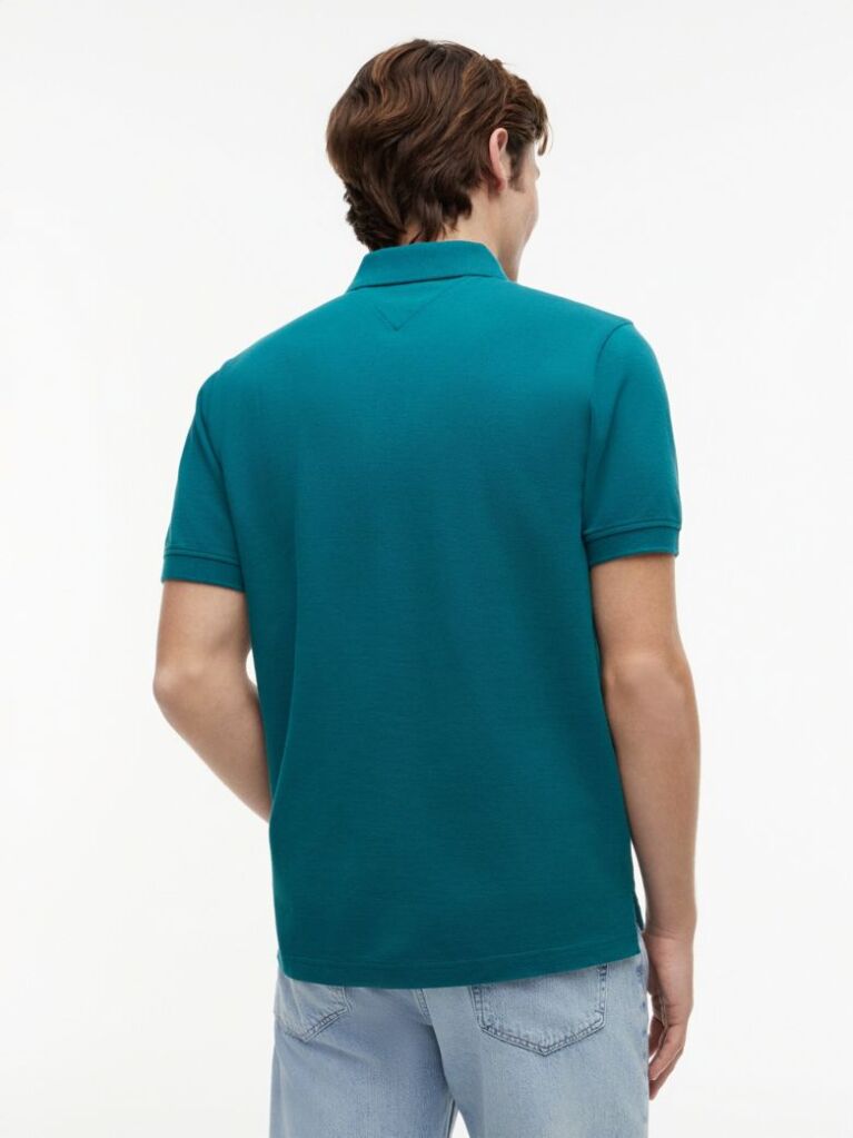 Verde Polo Pique Cu Steag Hilfiger Croiala Regular   Barbati