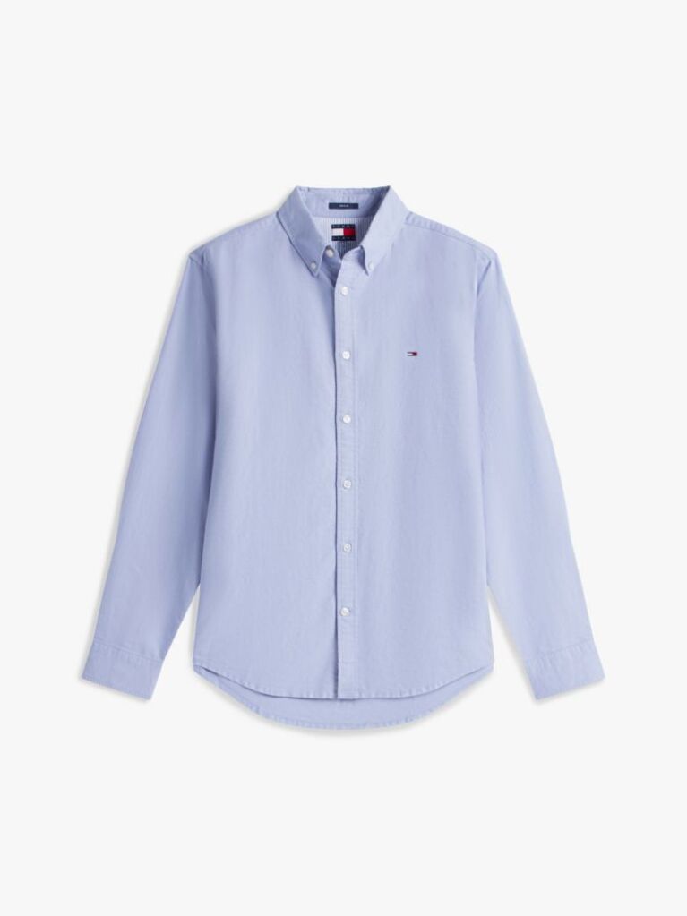 Mov Camasa Oxford Cu Guler Button-Down Si Croiala Regular  Barbati