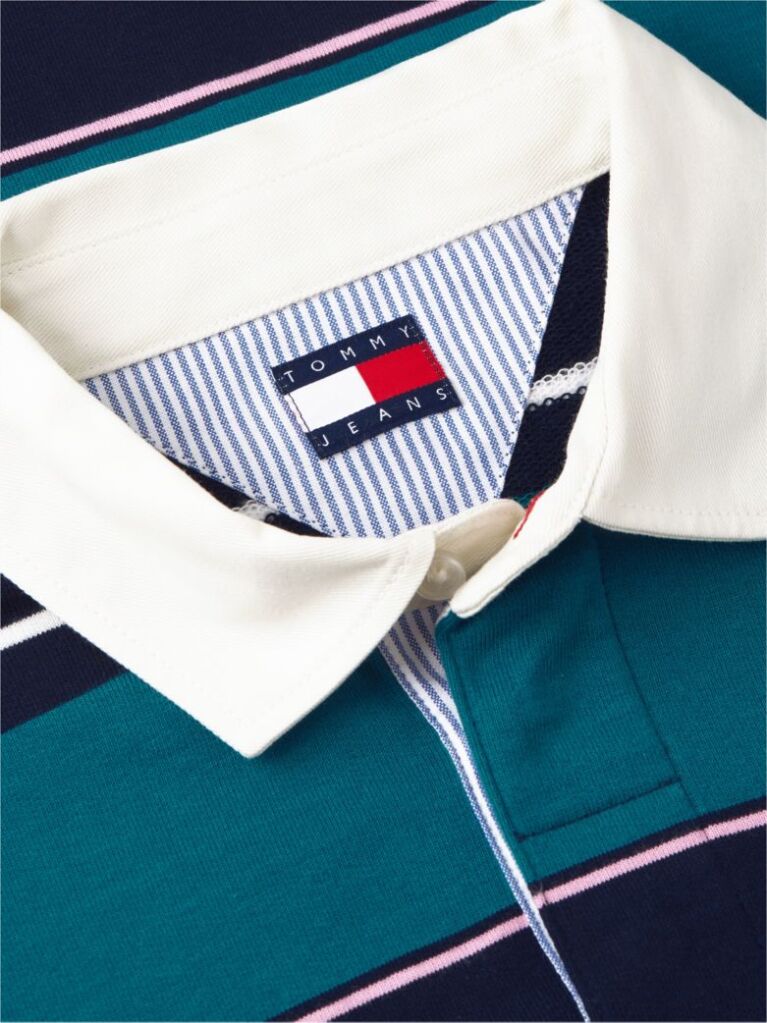 Multi Relaxed Fit Mixed Stripe Rugby Shirt  Men