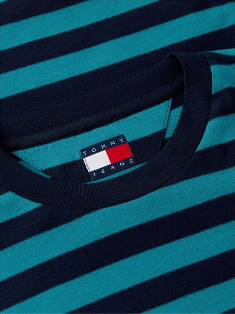 Multi Tricou Din Jersey Cu Dungi Tommy Flag  Barbati
