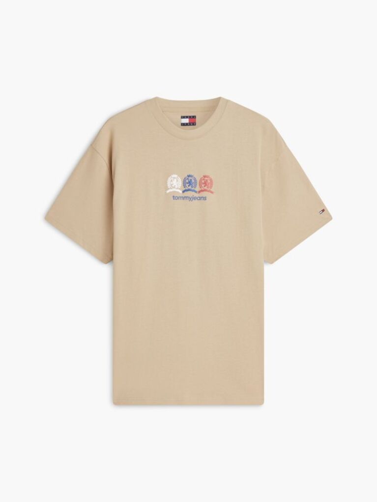 Bej Tricou Lejer Cu Logo Crest Pe Spate  Barbati