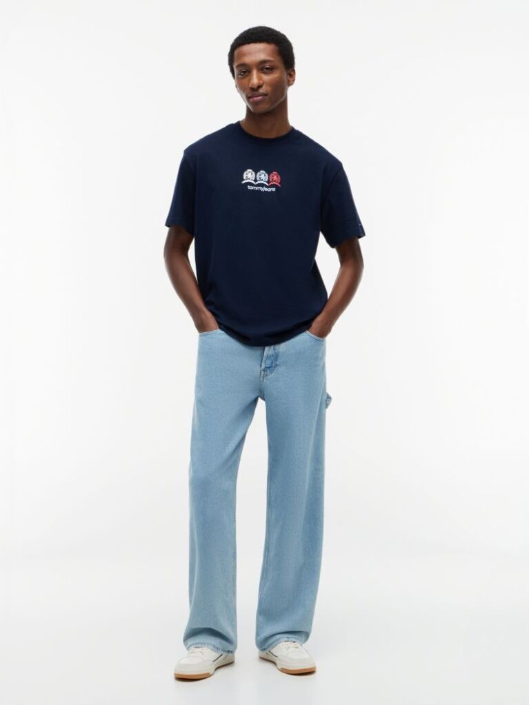 Blue Tricou Lejer Cu Logo Crest Pe Spate  Barbati