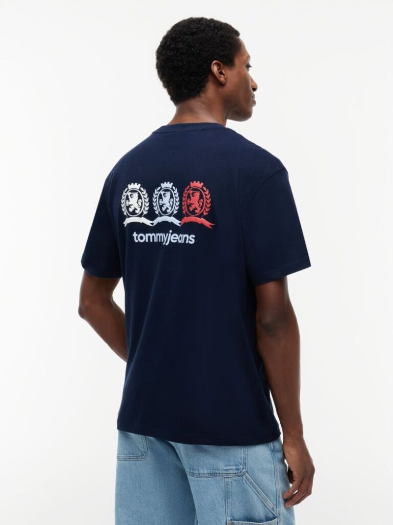 Blue Tricou Lejer Cu Logo Crest Pe Spate  Barbati