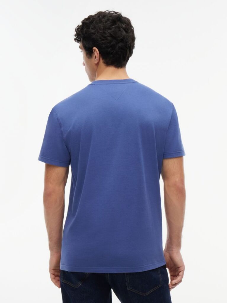 Blue Tricou Din Jersey Peached Si Logo Crest  Barbati