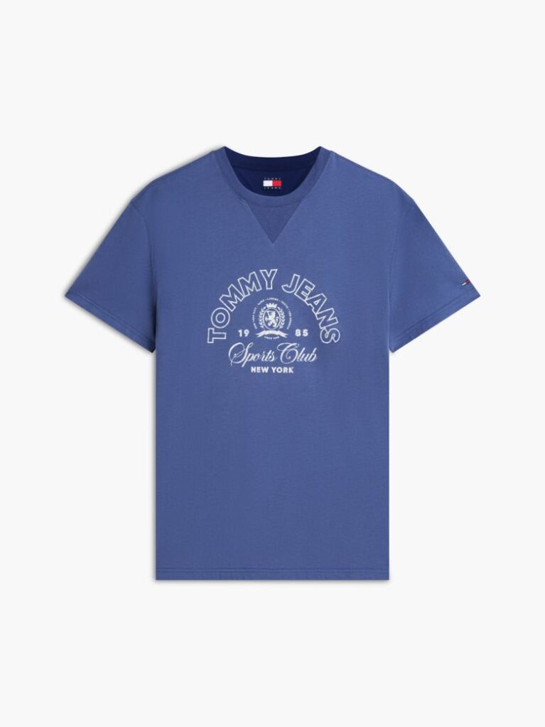 Blue Tricou Din Jersey Peached Si Logo Crest  Barbati
