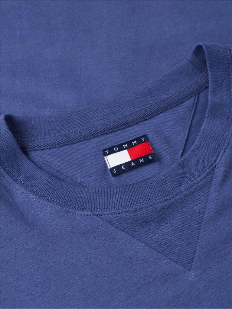 Blue Tricou Din Jersey Peached Si Logo Crest  Barbati