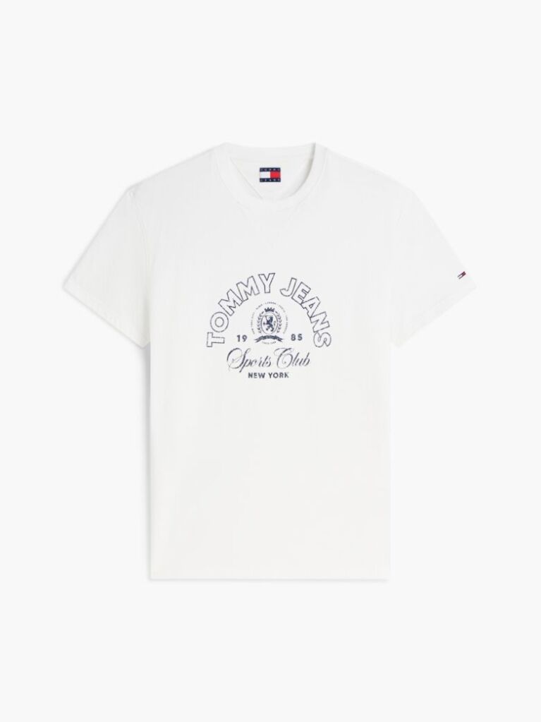 Alb Tricou Din Jersey Peached Si Logo Crest  Barbati
