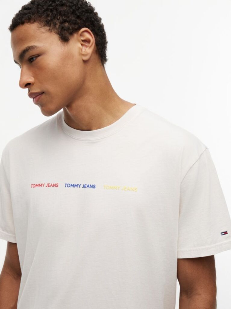 Alb T-Shirt Cu Logo Repetat  Barbati