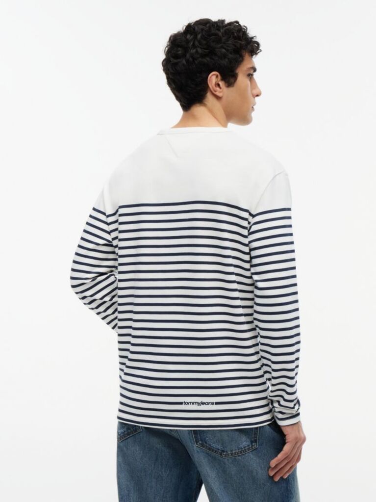 Multi Tricou Cu Maneci Lungi Si Dungi Cu Logo  Barbati