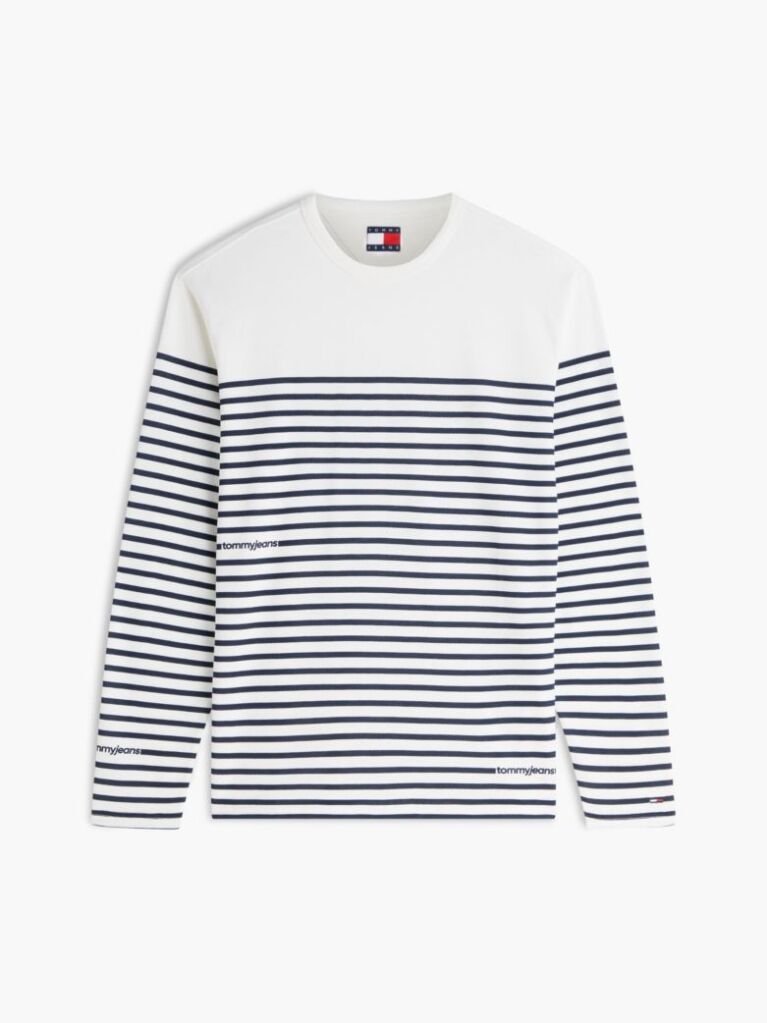 Multi Tricou Cu Maneci Lungi Si Dungi Cu Logo  Barbati