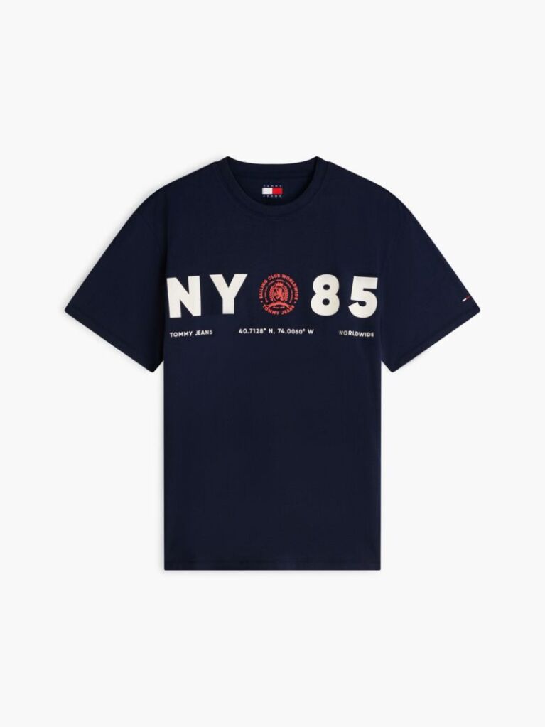Blue Tricou Din Jersey Lejer Cu Logo Pe Spate  Barbati