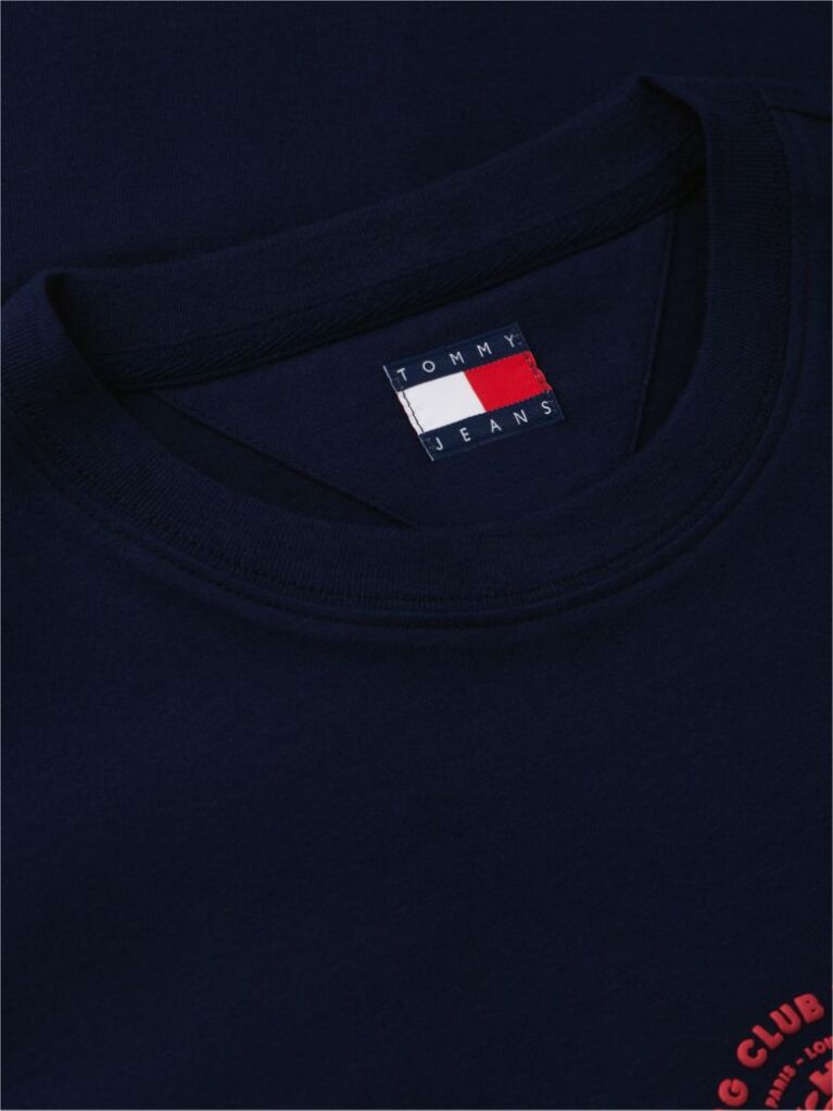 Blue Tricou Din Jersey Lejer Cu Logo Pe Spate  Barbati