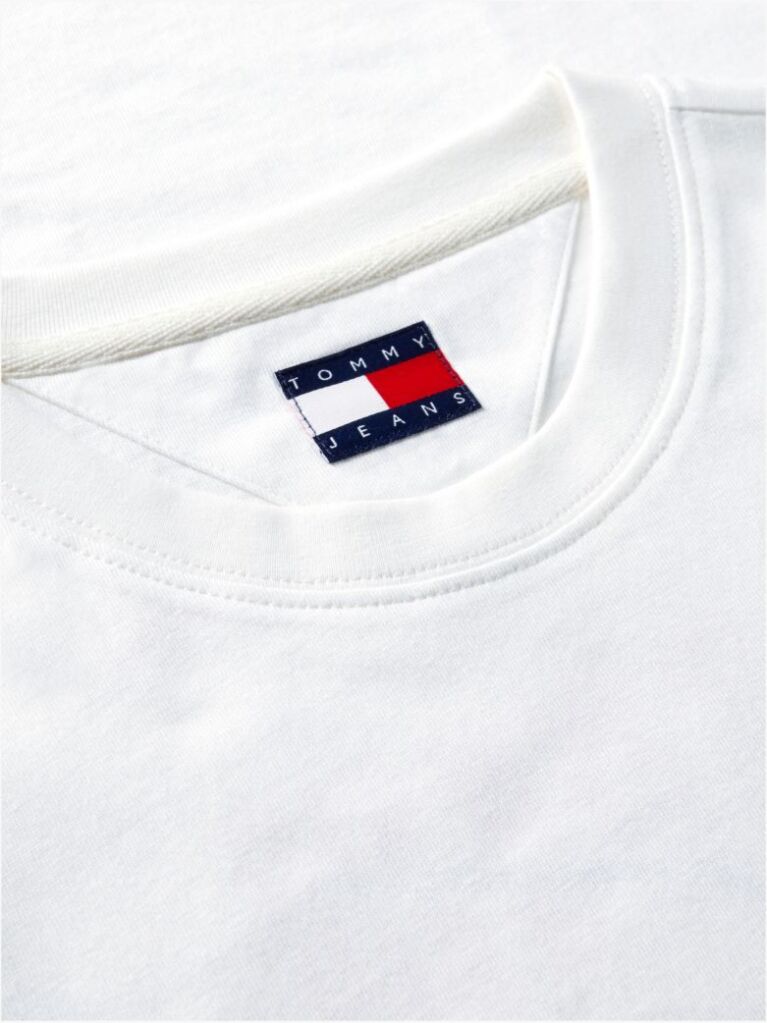 Bej T-Shirt Din Jerseu Cu Guler Rotund Si Imprimeu Pe Spate  Barbati