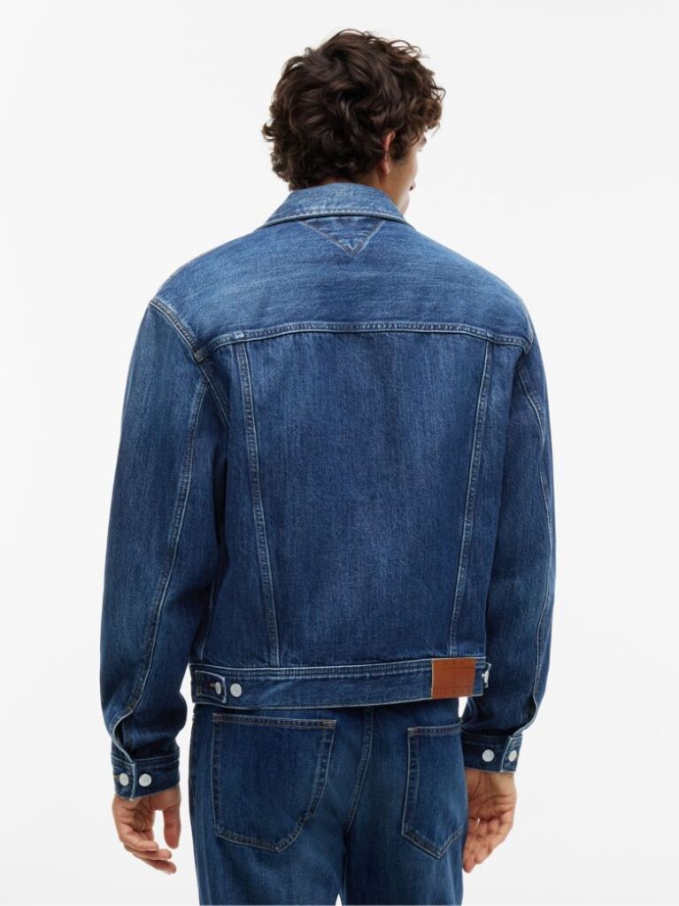 Denim Jacheta Trucker Din Denim Cu Croiala Lejera  Barbati