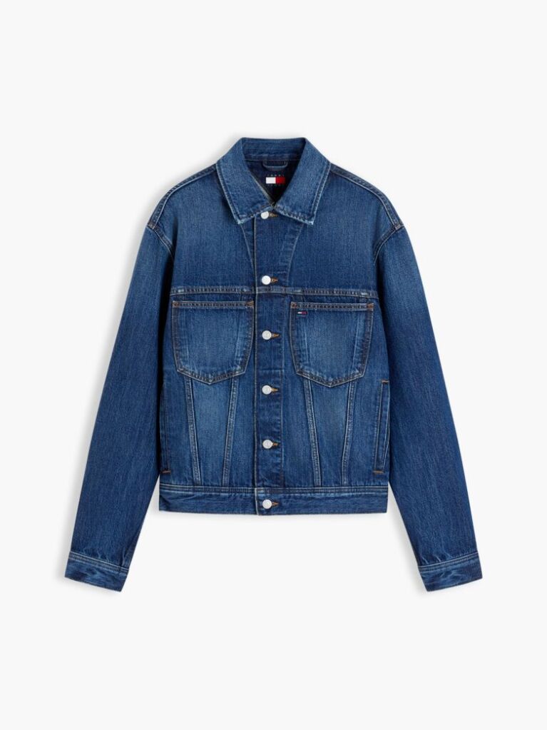 Denim Jacheta Trucker Din Denim Cu Croiala Lejera  Barbati