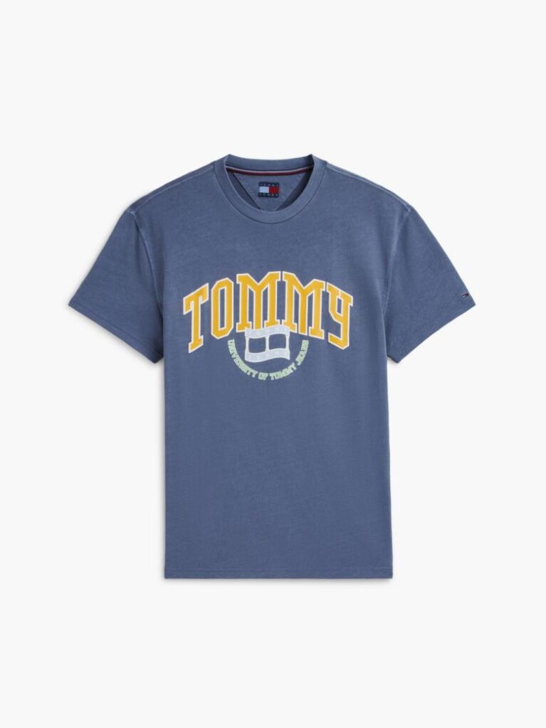 Blue T-Shirt Din Jerseu Cu Logo Varsity  Barbati