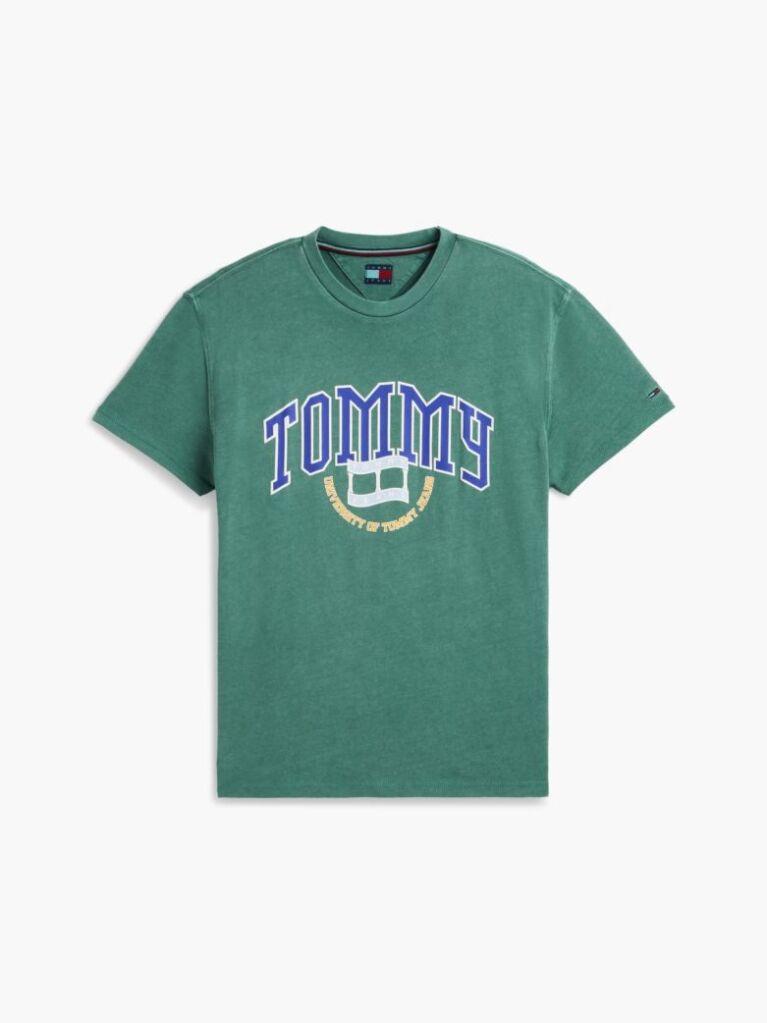 Verde T-Shirt Din Jerseu Cu Logo Varsity  Barbati