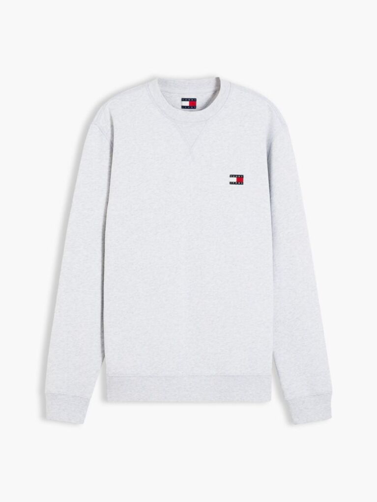 Gri Bluza De Trening Cu Guler Rotund  Fleece Si Steag  Barbati