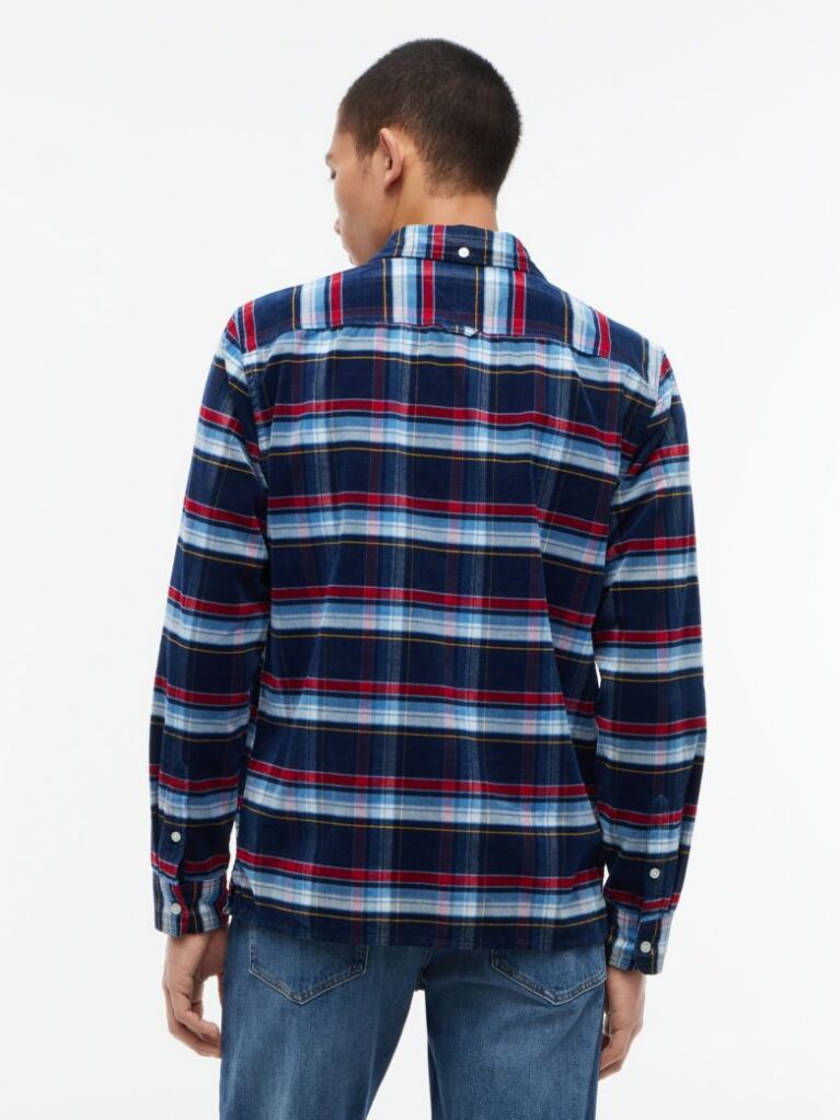 Multi Regular Fit Pattern Dobby Corduroy Shirt  Men