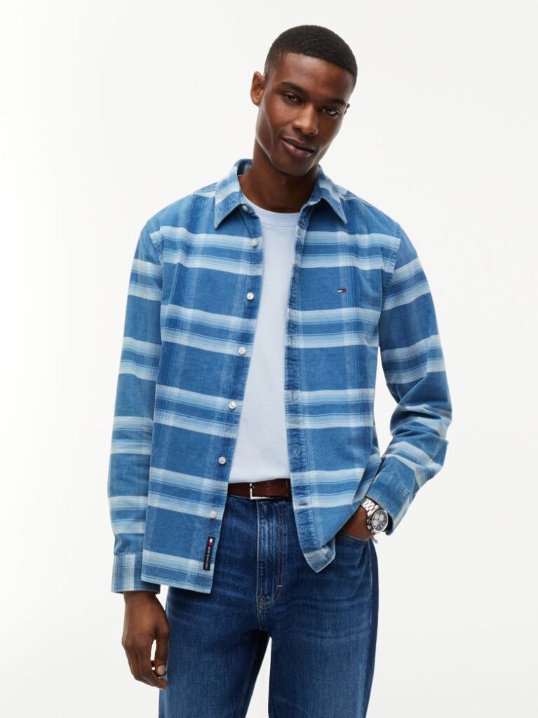 Multi Regular Fit Pattern Dobby Corduroy Shirt  Men