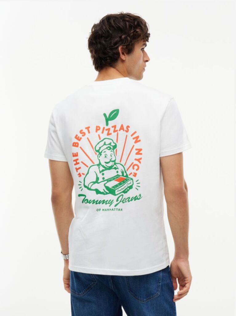 Bej T-Shirt Din Jerseu Cu Guler Rotund Si Logo  Barbati