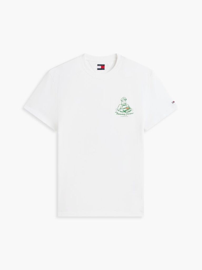 Bej T-Shirt Din Jerseu Cu Guler Rotund Si Logo  Barbati