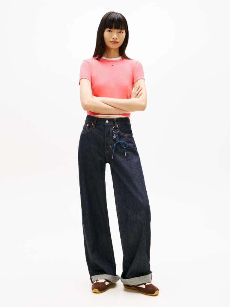 Roz Tricou Slim Essential  Femei