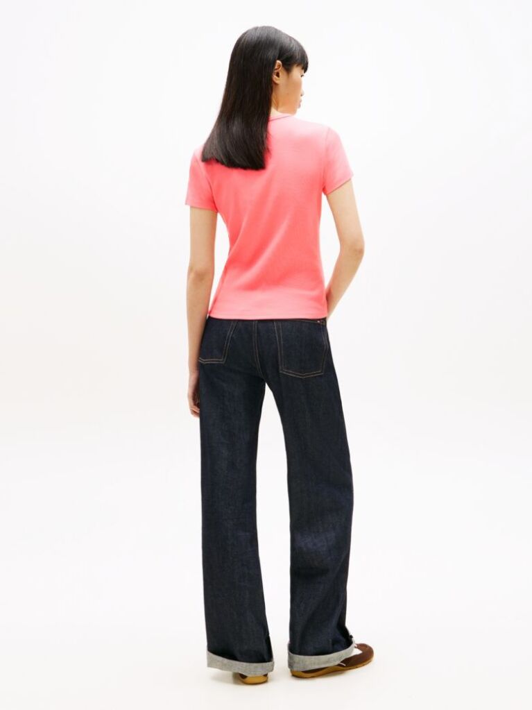Roz Tricou Slim Essential  Femei