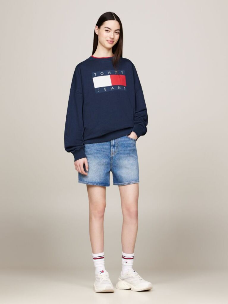 Blue Flag Oversized Fit Sweatshirt  Women
