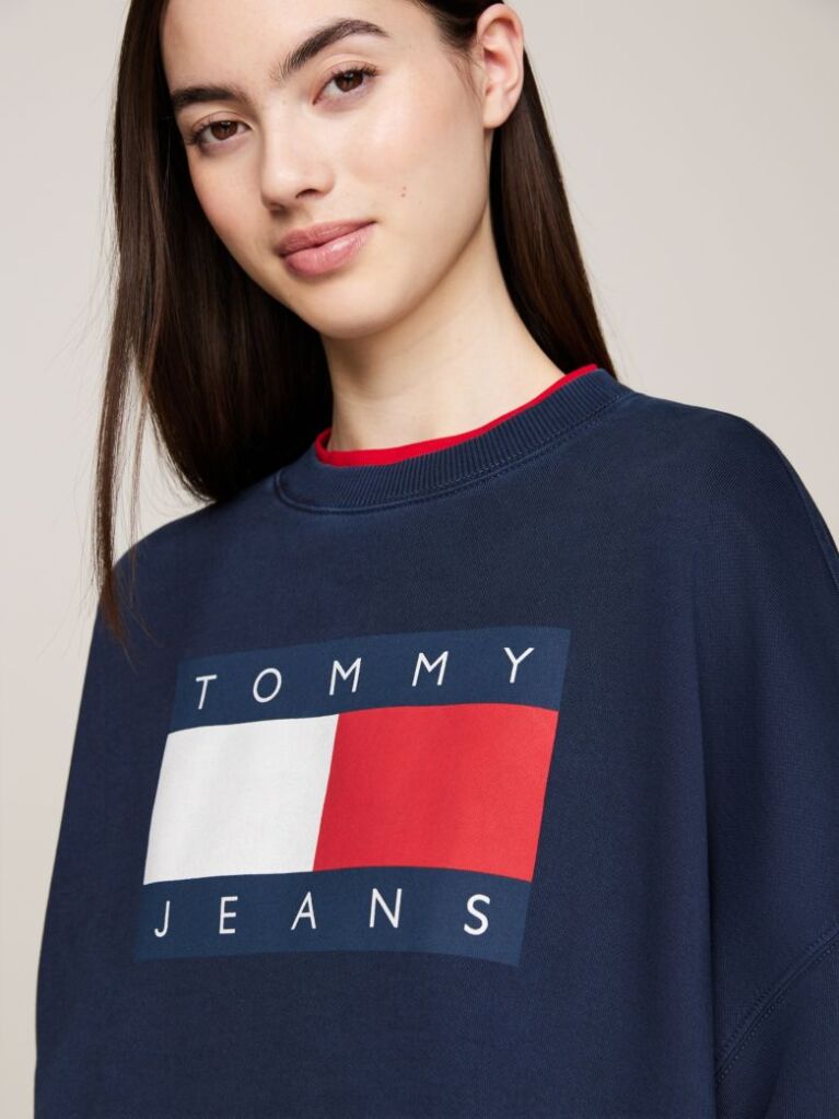 Blue Flag Oversized Fit Sweatshirt  Women
