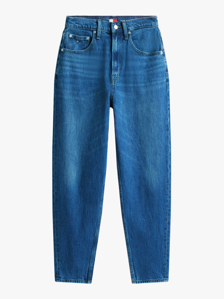Denim Mom Jeans Tapered Cu Talie Ultra Inalta  Femei