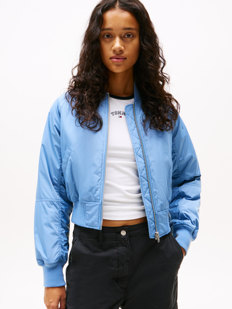 Blue Jacheta Bomber Captusita Impermeabila  Femei