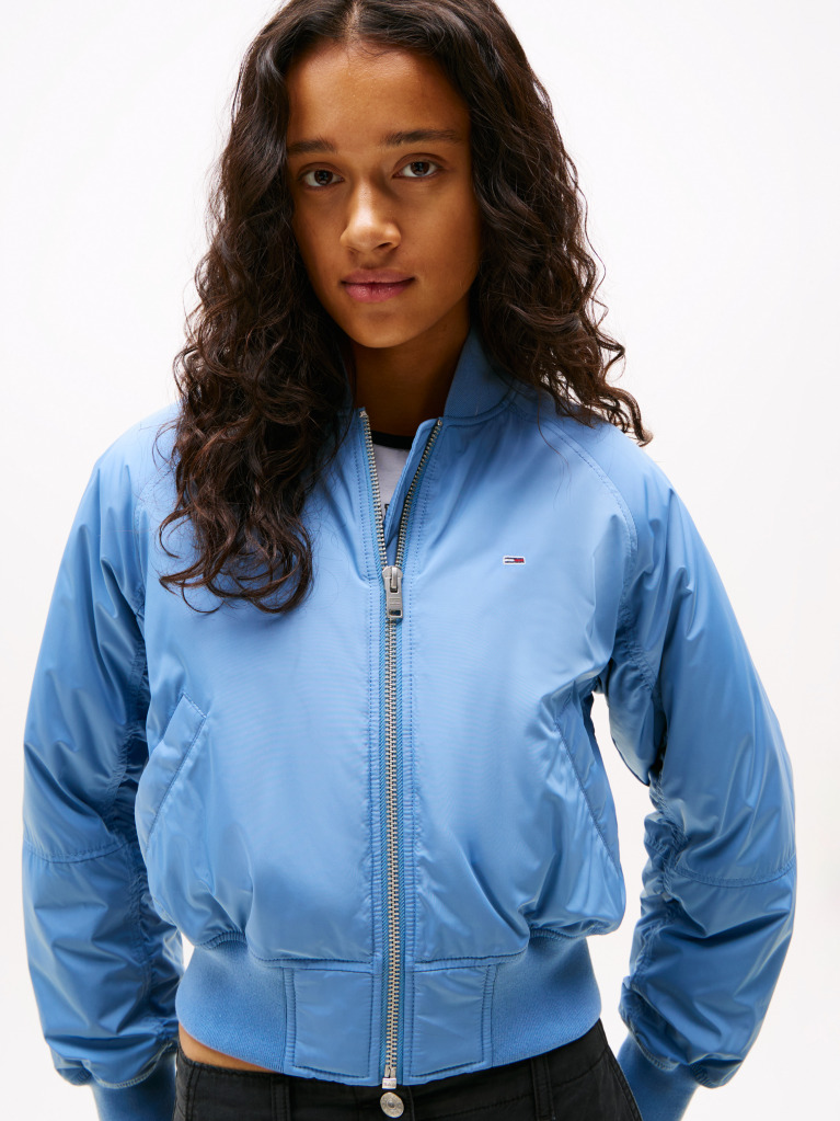 Blue Jacheta Bomber Captusita Impermeabila  Femei