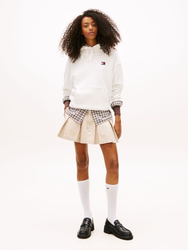 White Badge Boxy Fit Hoody  Women