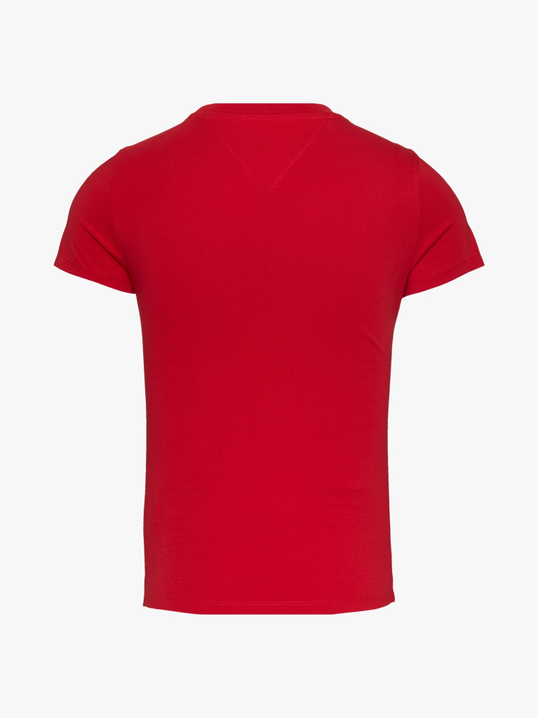 Rosu Tricou Slim Cu Logo  Femei