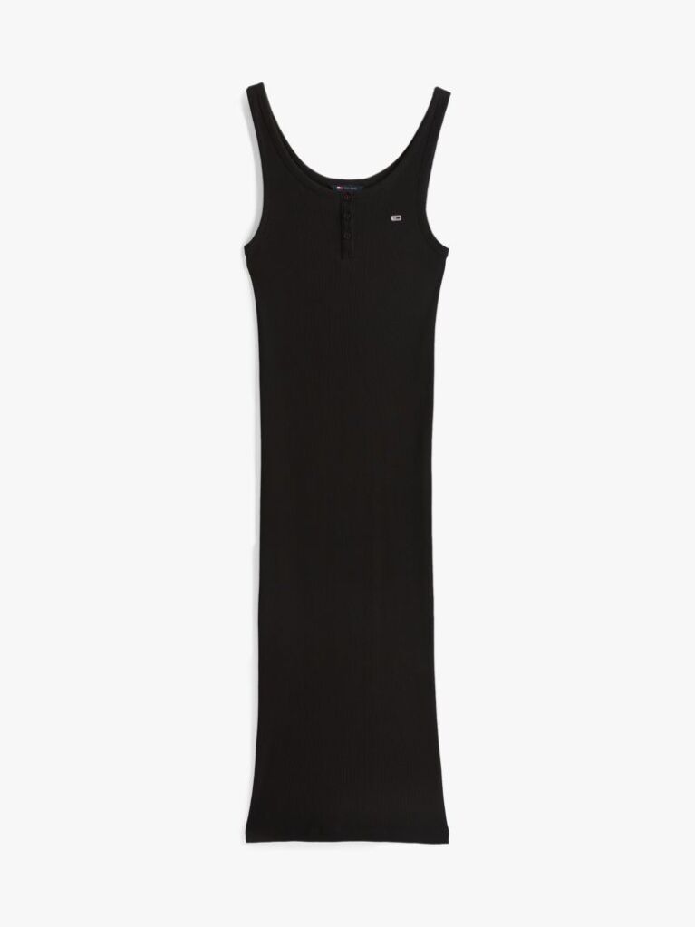 Negru Rochie Midi Slim Bodycon Cu Textura Teasa  Femei