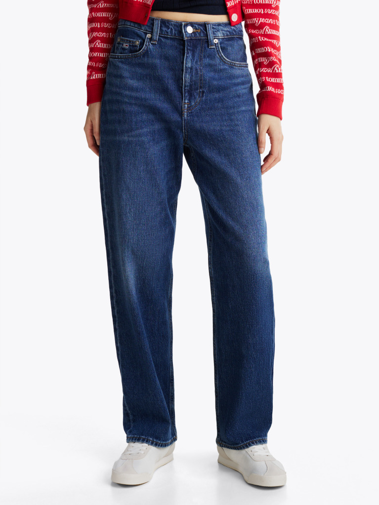 Denim Faded High Rise Slim Straight Jeans  Women