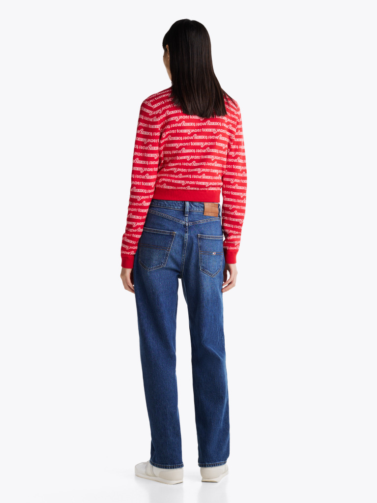 Denim Faded High Rise Slim Straight Jeans  Women