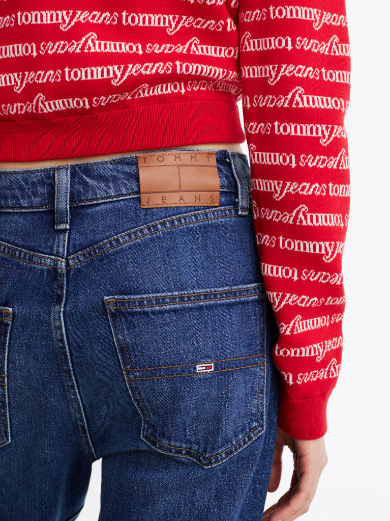 Denim Faded High Rise Slim Straight Jeans  Women