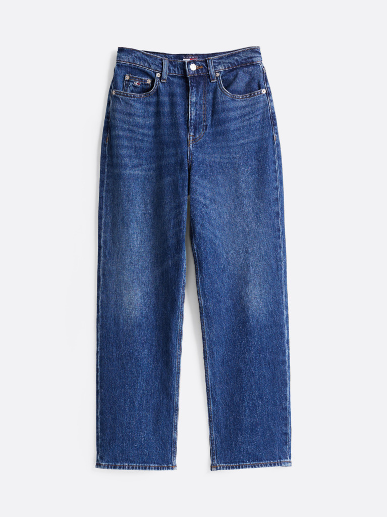 Denim Faded High Rise Slim Straight Jeans  Women