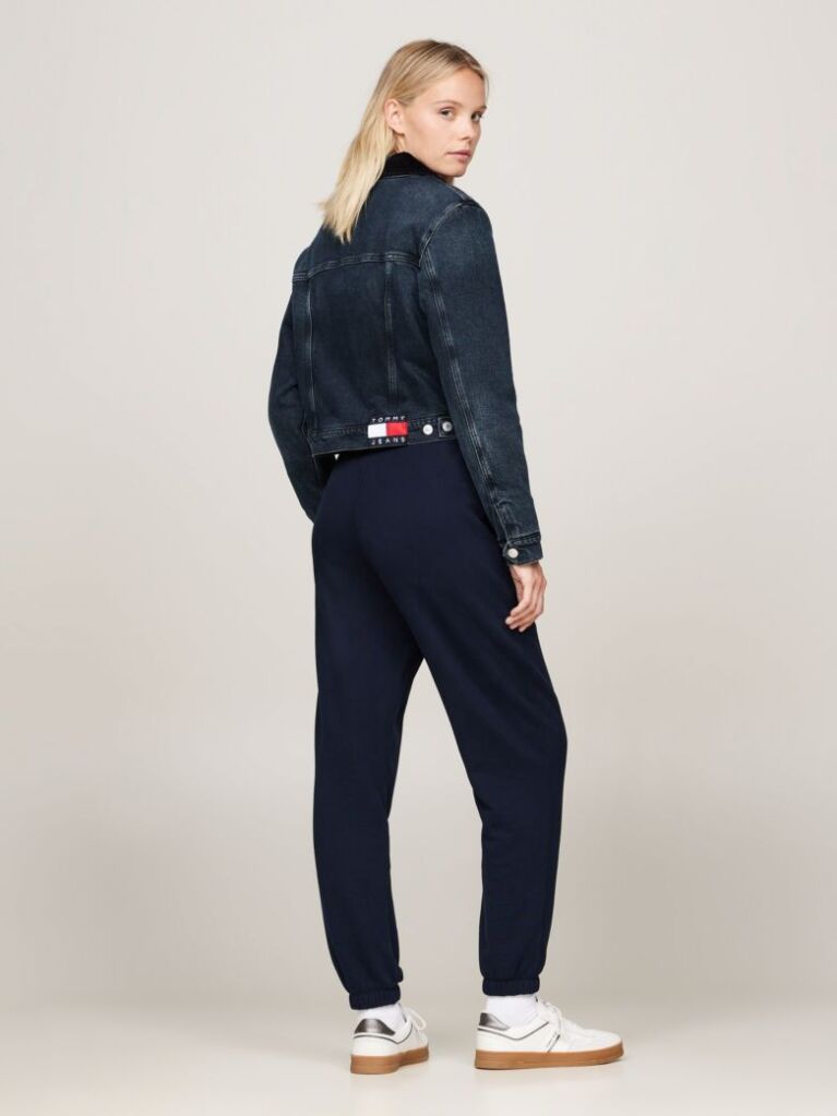 Denim Izzie Faded Padded Denim Trucker Jacket  Women