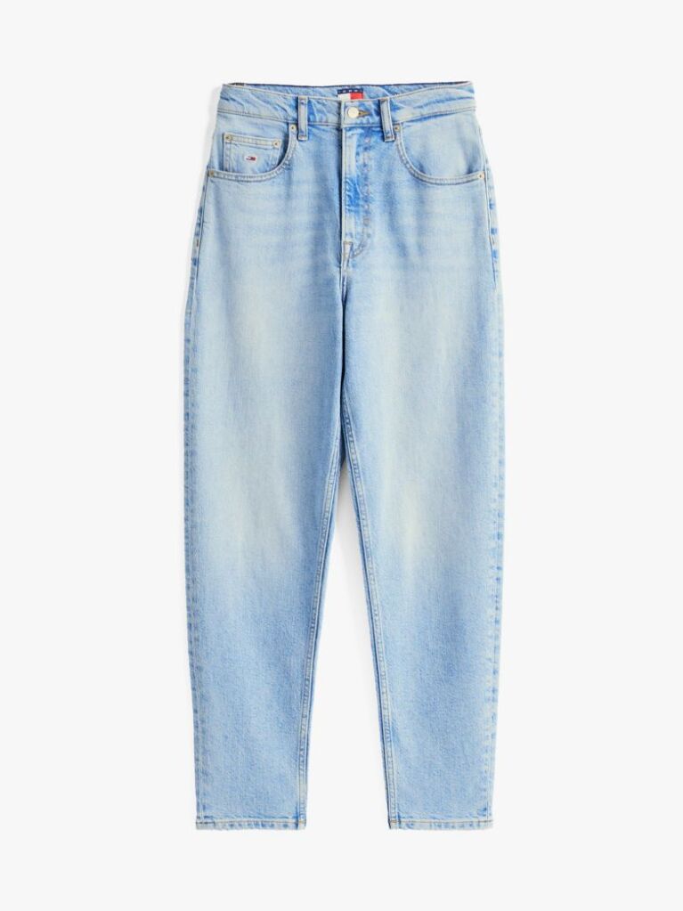 Denim Blugi Mom Tapered Cu Talie Ultra Inalta  Femei