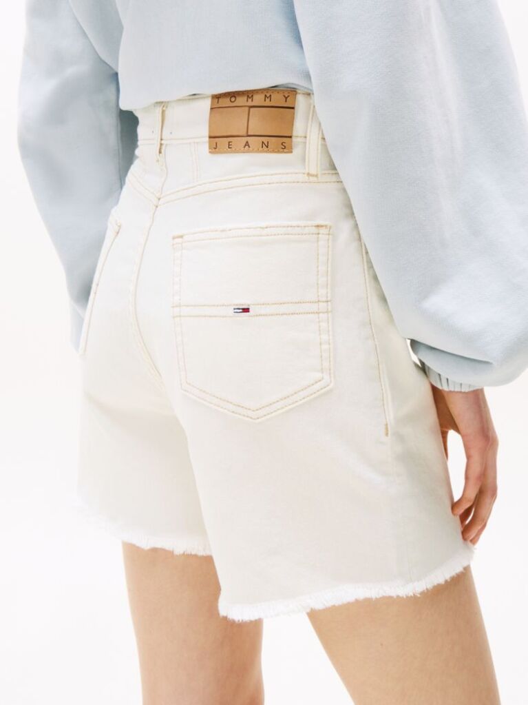 Denim Pantaloni Scurti Mom Din Jeansi Cu Tiv Brut Si Croiala Regulata  Femei