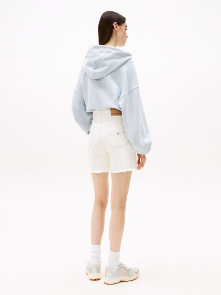 Denim Pantaloni Scurti Mom Din Jeansi Cu Tiv Brut Si Croiala Regulata  Femei